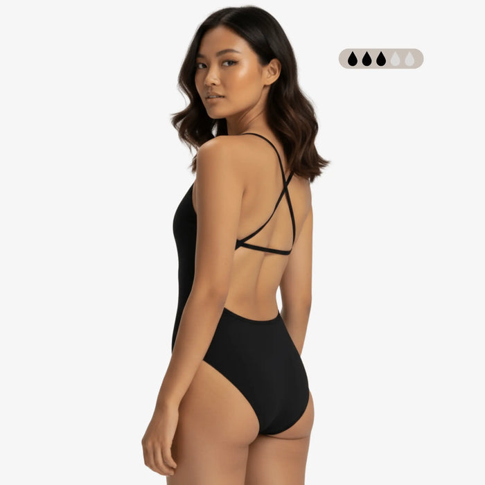 SecureFlo Onyx X-Back Period Training Swimsuit by Norca - Norca Athletic Swimwear