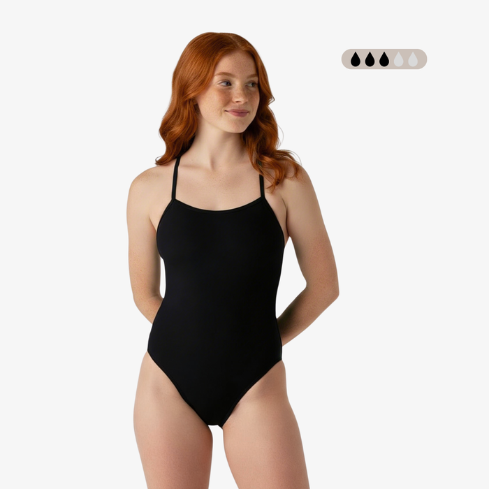 SecureFlo Onyx X-Back Period Training Swimsuit by Norca - Norca Athletic Swimwear