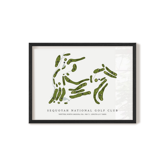 Sequoyah National Golf Club | Golf Course Map | Black Frame