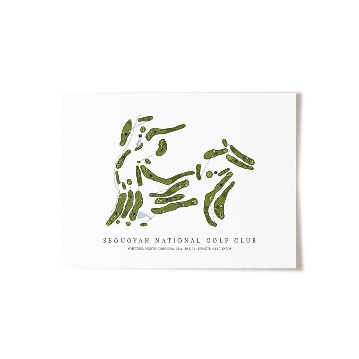 Sequoyah National Golf Club | Golf Course Map | Unframed