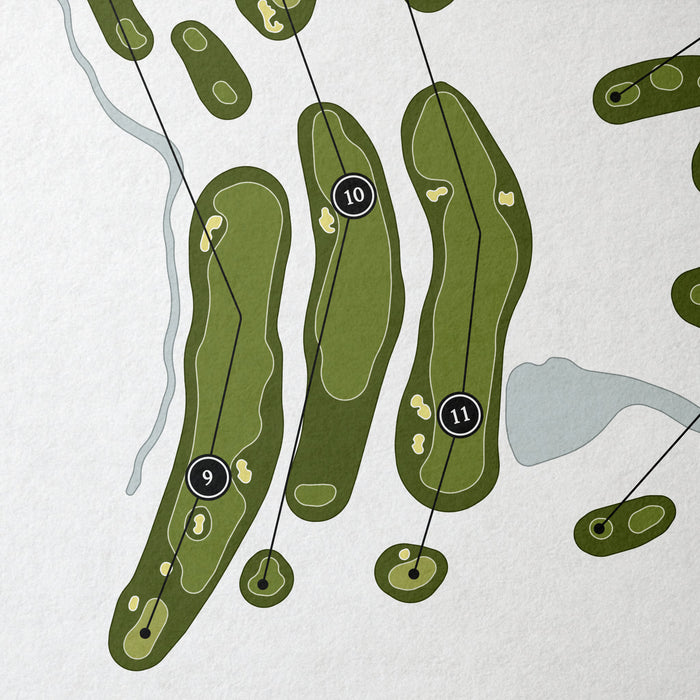 Sequoyah National Golf Club | Golf Course Map | Close Up