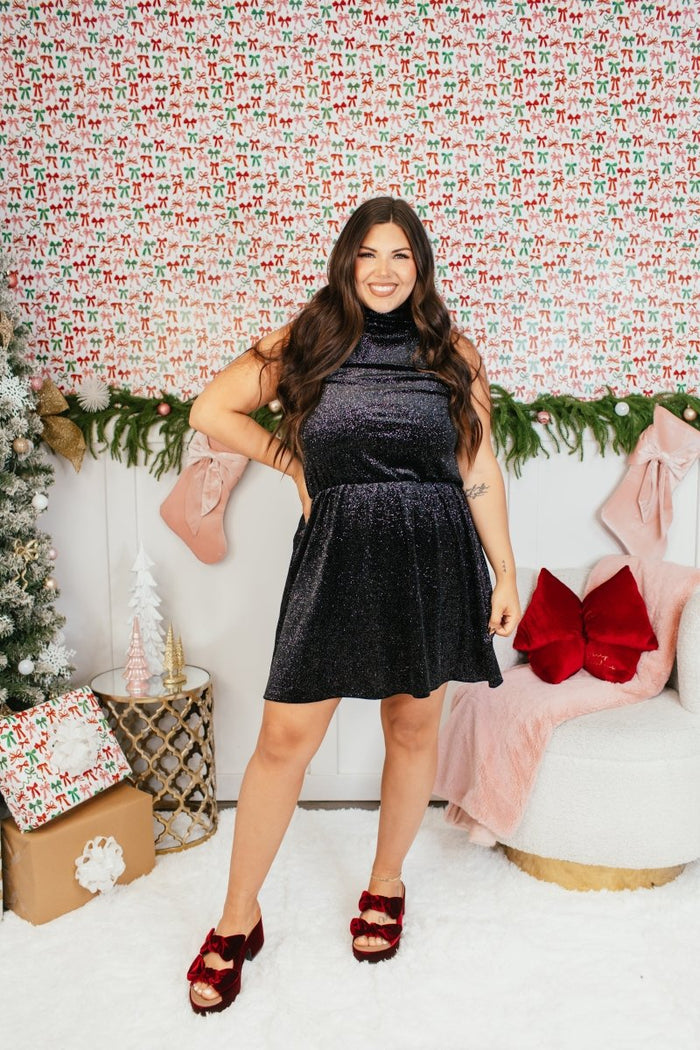 Shimmer & Slay Dress In Black - Reg & Curvy - Macoma Boutique250 Dresses