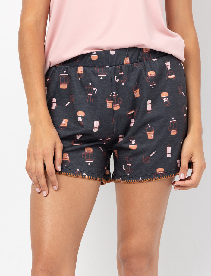 Short de pyjama imprimé