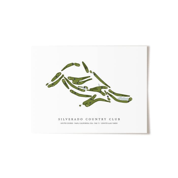 Silverado Country Club - South Course | Golf Course Map | Unframed