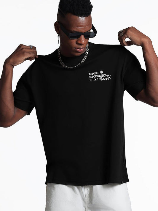 Slate Black & White Monogram Oversized T-Shirt