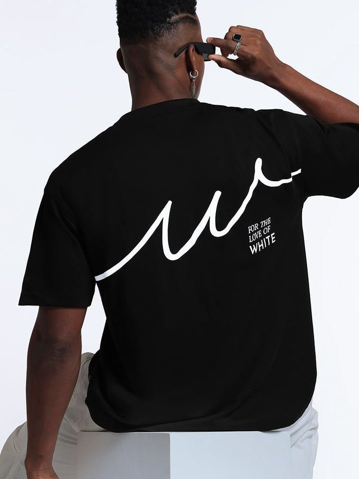 Slate Black & White Monogram Oversized T-Shirt