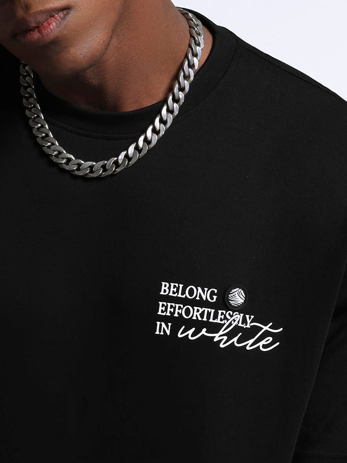 Slate Black & White Monogram Oversized T-Shirt