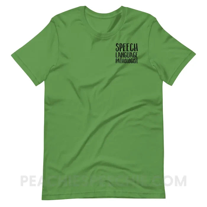 SLP Job Title Premium Soft Tee - T-Shirts & Tops peachiespeechie.com