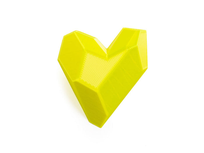 Small Heart Brooch - Fluo Yellow