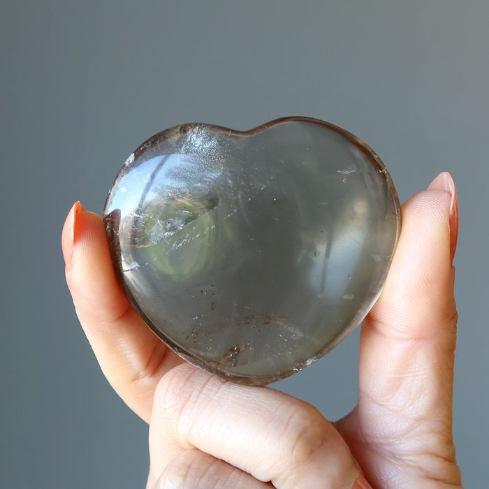 smoky quartz heart