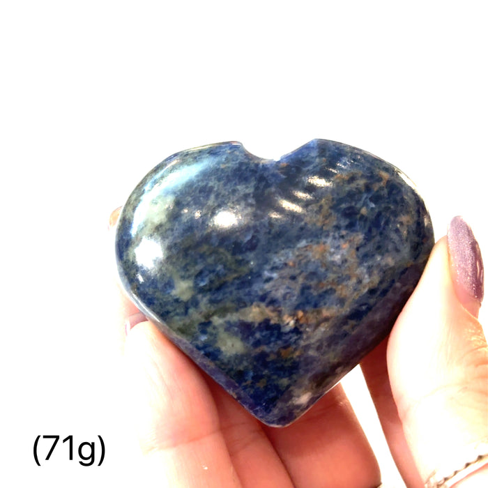 Sodalite  gemstone Heart Carving / Shape