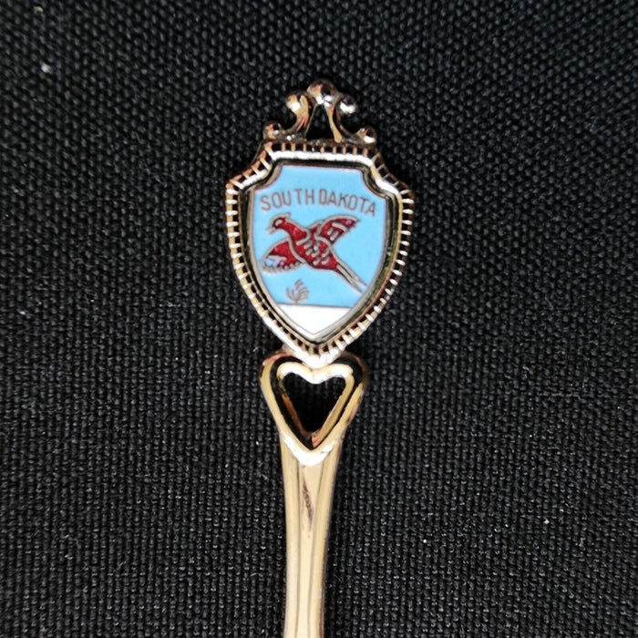 South Dakota State Collectible Travel Souvenir Spoon 3.5 in (9cm) with Pheasant