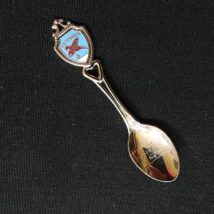 South Dakota State Collectible Travel Souvenir Spoon 3.5 in (9cm) with Pheasant