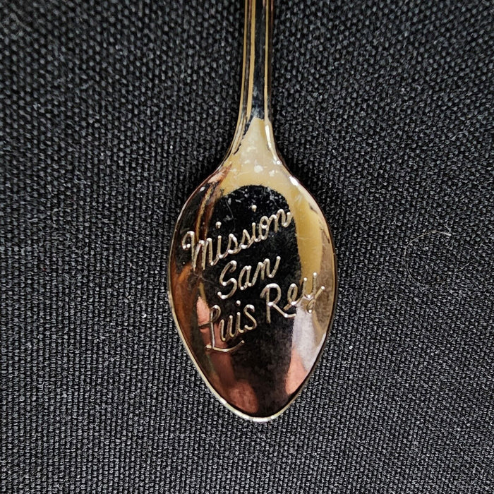 Spanish Mission San Luis Rey Collectible Travel Souvenir Spoon 4.5" Bell Dangler