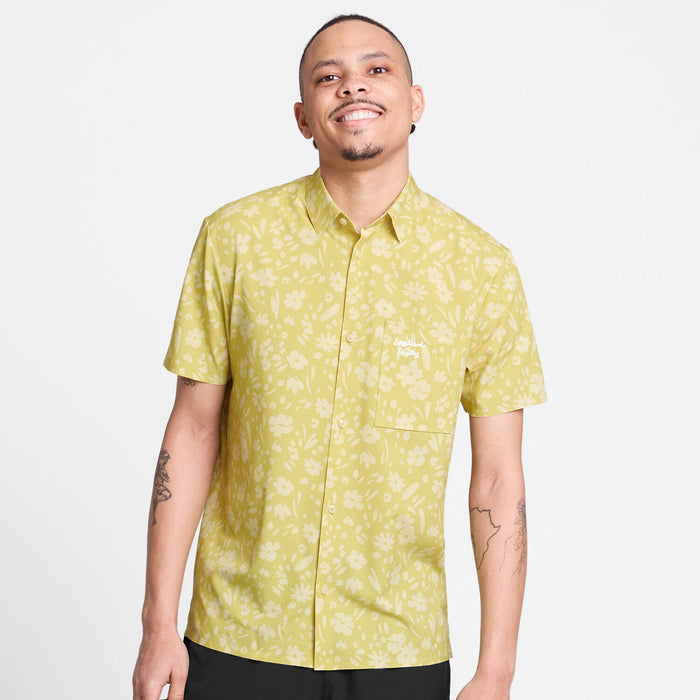 Saysky Speedland x Saysky Tech Shirt Yellow Flower 1067 ZM25002