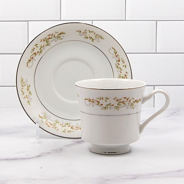 Springtime Saucer & Cup for Tea or Coffee Mug Ceramic International Silver