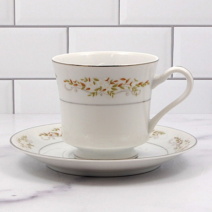 Springtime Saucer & Cup for Tea or Coffee Mug Ceramic International Silver