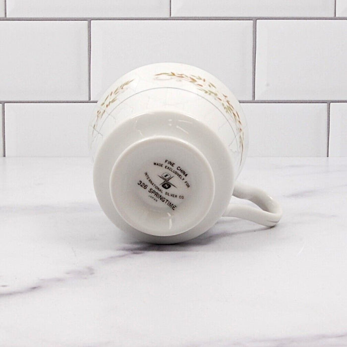 Springtime Saucer & Cup for Tea or Coffee Mug Ceramic International Silver
