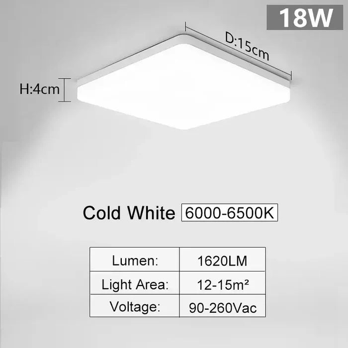 A white light is shown on a white wall with a white background