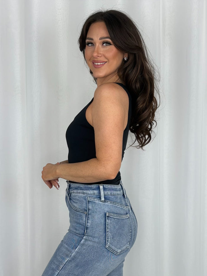 Square Neck Basic Vest Top (2 Colours)