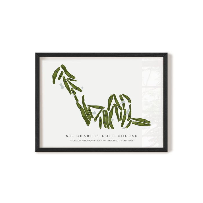 St Charles Golf Course | Golf Course Map | Black+Frame