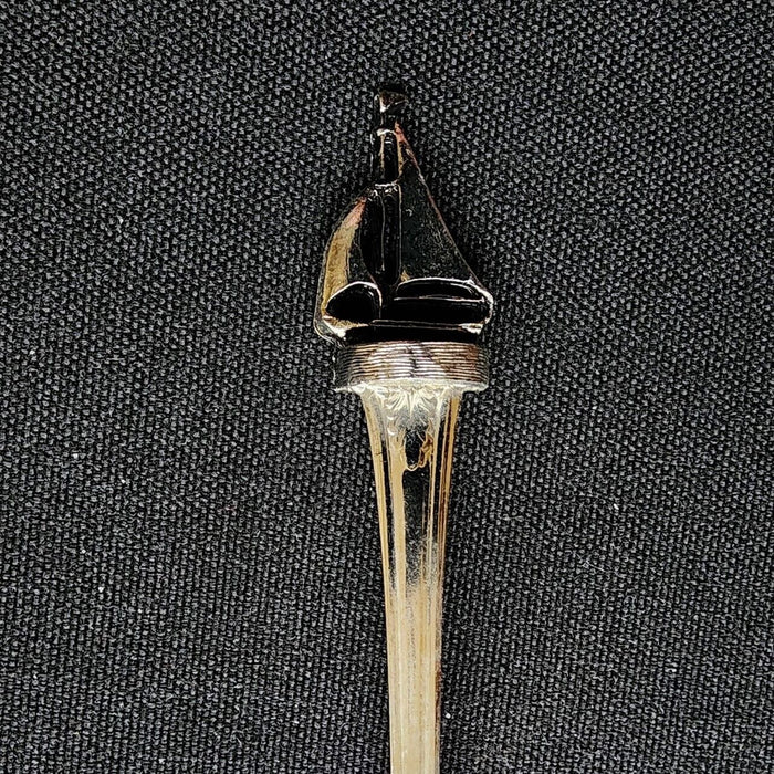 St Thomas Virgin Islands Collectible Travel Souvenir Spoon 4.75" 12cm Sail Boat