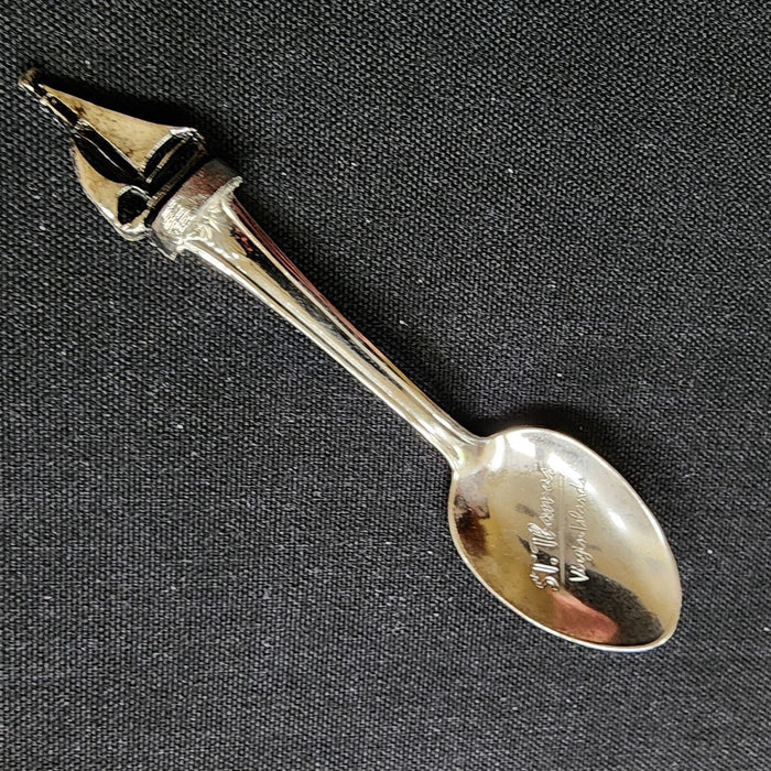 St Thomas Virgin Islands Collectible Travel Souvenir Spoon 4.75" 12cm Sail Boat