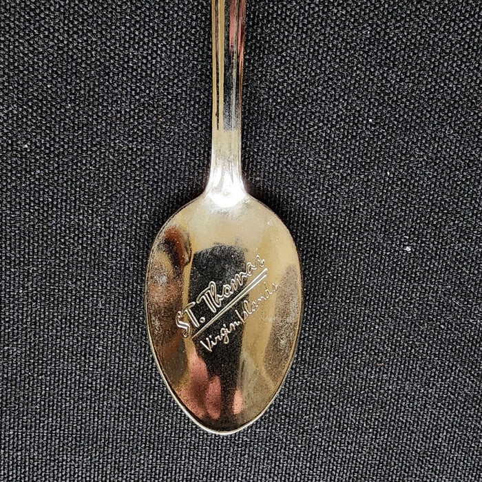 St Thomas Virgin Islands Collectible Travel Souvenir Spoon 4.75" 12cm Sail Boat