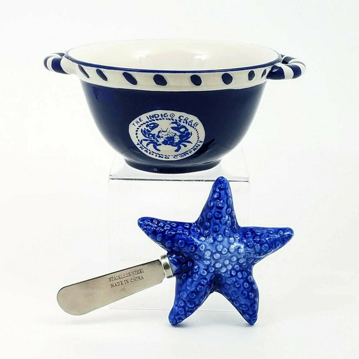 Star Fish Butter Bowl Keeper and Knife Kitchen Home Décor by Blue Sky Goldminc
