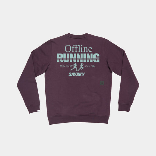 Saysky Statement Everyday Crewneck Purple 708 ZW60001