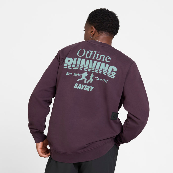 Saysky Statement Everyday Crewneck Purple 708 ZM60001