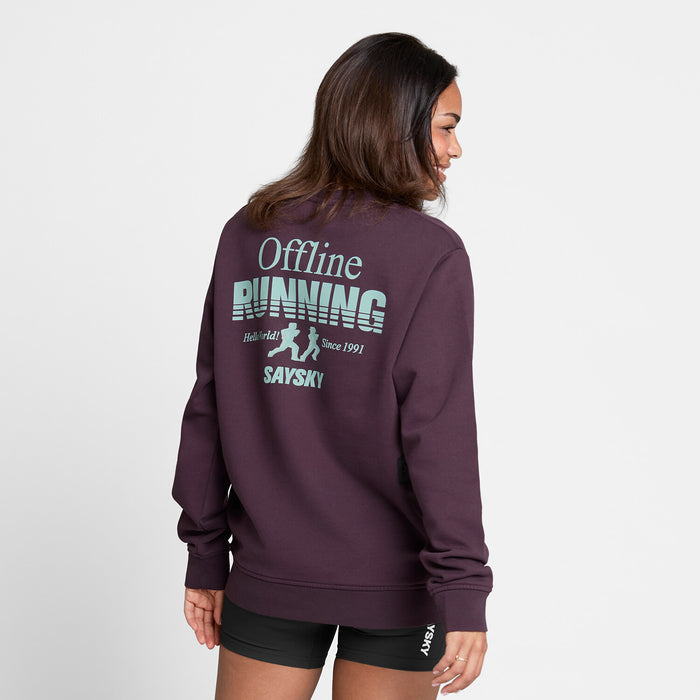 Saysky Statement Everyday Crewneck Purple 708 ZW60001