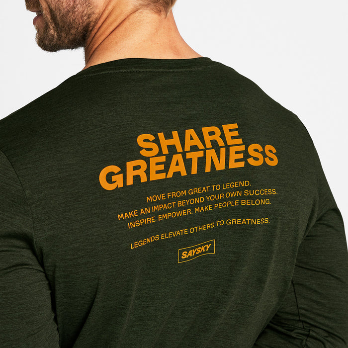 Saysky Statement Pace Long Sleeve Green 3001 OMRLS22C3001