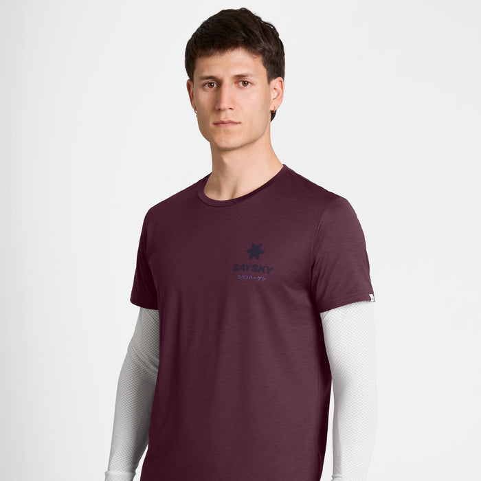 Saysky Statement Pace T-shirt Burgundy 5011 SM25034