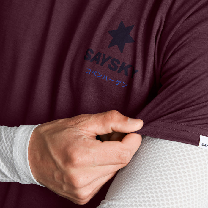 Saysky Statement Pace T-shirt Burgundy 5011 SM25034