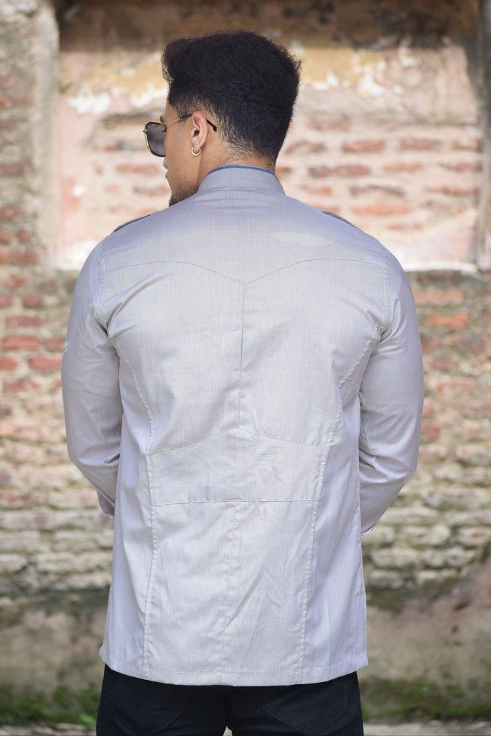 Steel Grey Sentinel Hunting Style Shirt