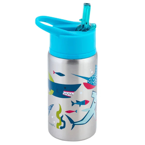Stephen Joseph Flip Top Stainless Steel Bottle - Shark