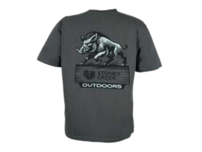 Stoney Creek T-Shirt Pig Tee Grey
