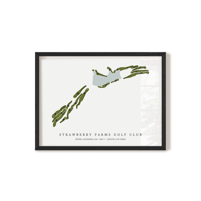 Strawberry Farms Golf Club | Golf Course Map | Black Frame
