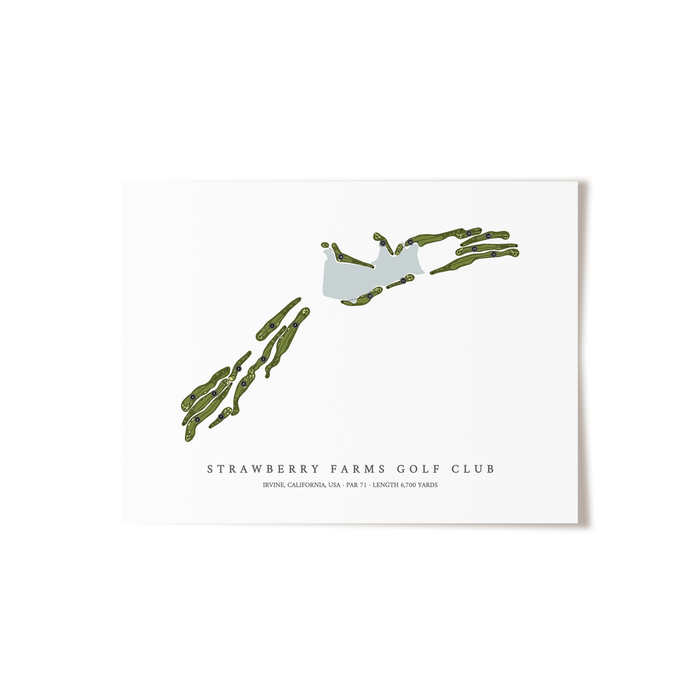 Strawberry Farms Golf Club | Golf Course Map | Unframed