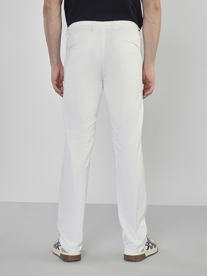 Stride White Cotton Stretch Chinos