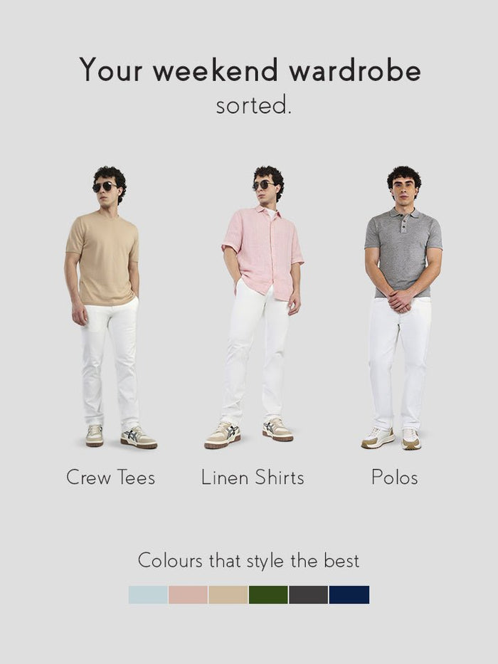 Stride White Cotton Stretch Chinos