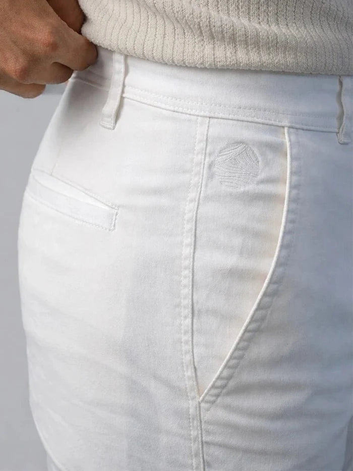 Stroll White Stretch Cotton Shorts for men