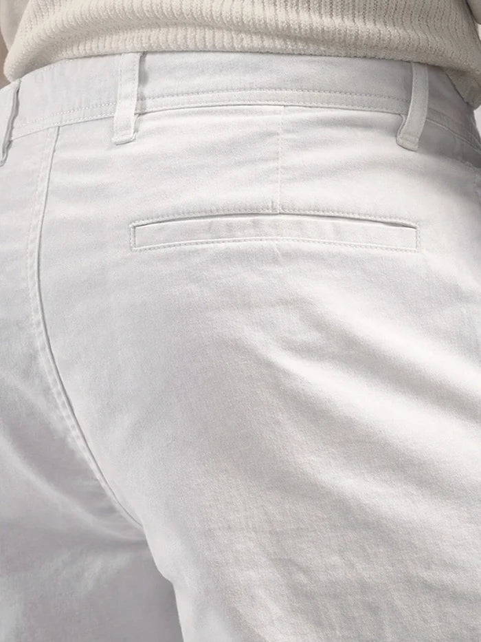 Stroll White Stretch Cotton Shorts for men