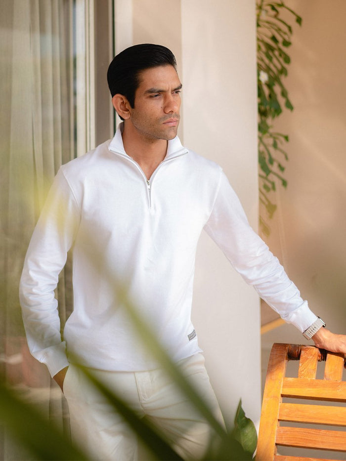 Summit White Cotton Crew-Neck tshirt