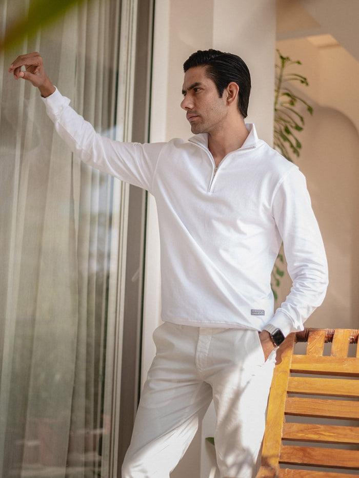 Summit White Cotton Crew-Neck tshirt