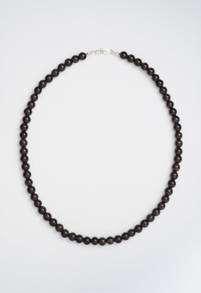 Sun Ray Necklace Smoky Quartz Silver 6mm