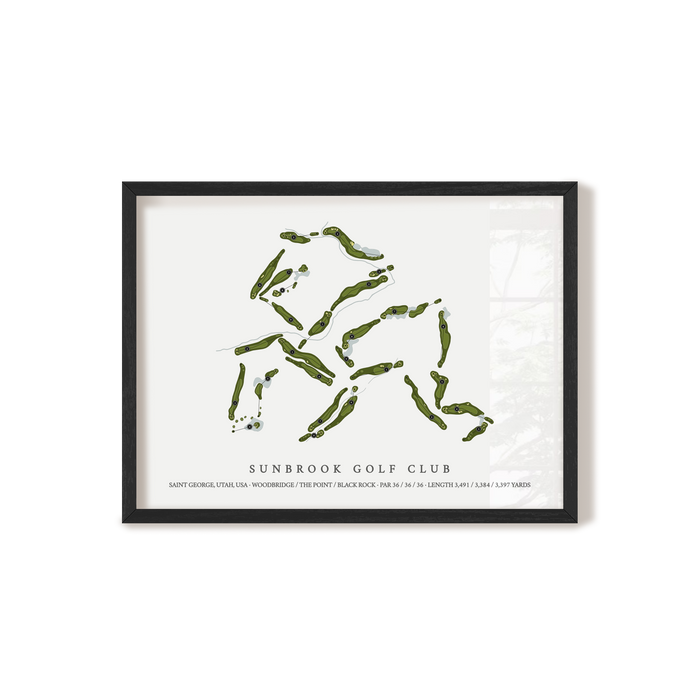 Sunbrook Golf Club | Golf Course Map | Black+Frame