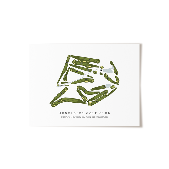 Suneagles Golf Club | Golf Course Map | Unframed