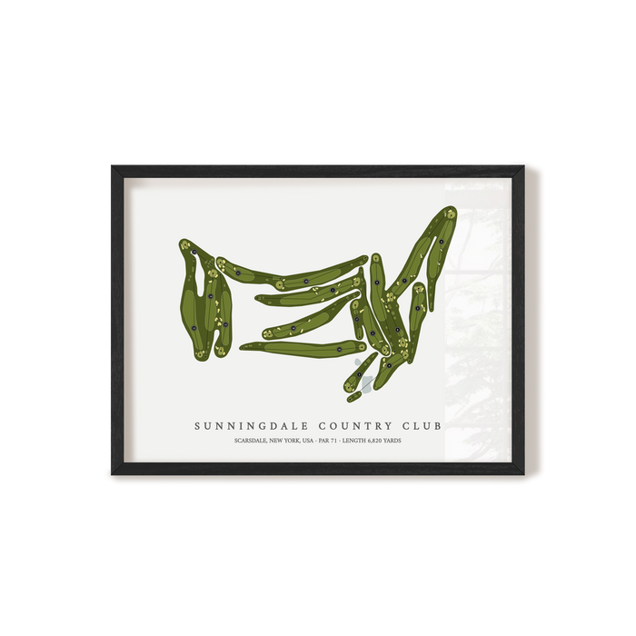 Sunningdale Country Club | Golf Course Map | Black Frame